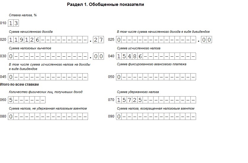 Переплата ндфл как отразить в 6 ндфл